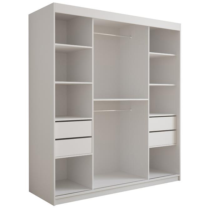 Schrank Tapi 180 Weiß/Rosa