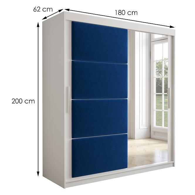 Schrank Tapi 180 Weiß/Blau