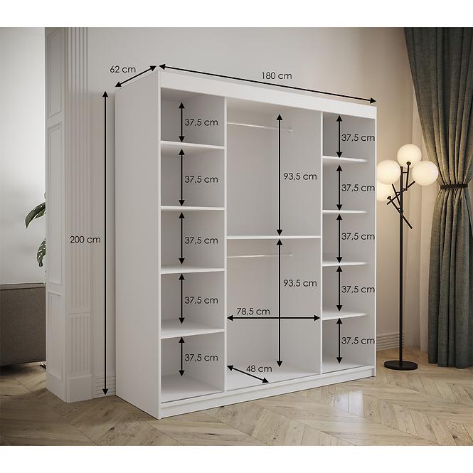 Schrank Tapi 180 Weiß/Grün