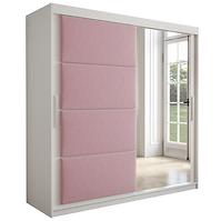 Schrank Tapi 200 Weiß/Rosa