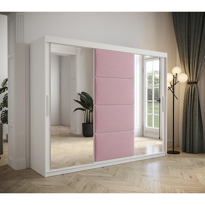 Schrank Tapi 250 Weiß/Rosa