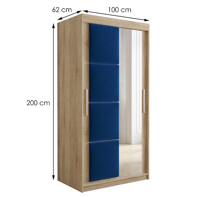 Schrank Tapi 100 Eiche Sonoma/Blau