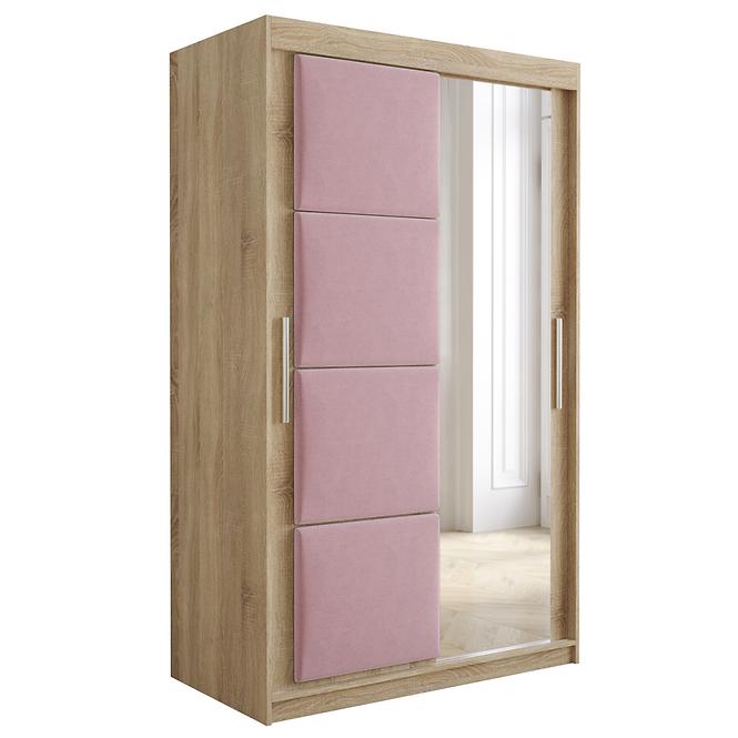 Schrank Tapi 120 Eiche Sonoma/Rosa