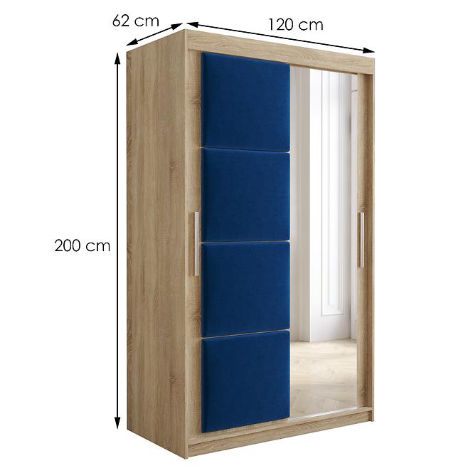 Schrank Tapi 120 Eiche Sonoma/Blau