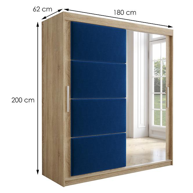 Schrank Tapi 180 Eiche Sonoma/Blau