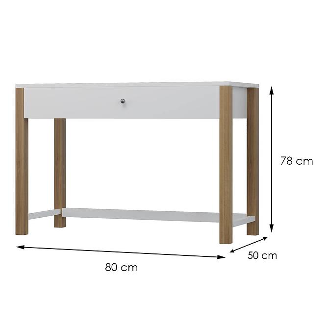 Schreibtisch Oskar 80x50x78 Weiß