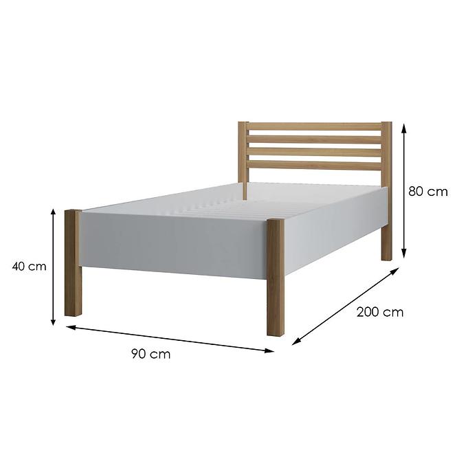 Bett Oskar 90x200 Weiß