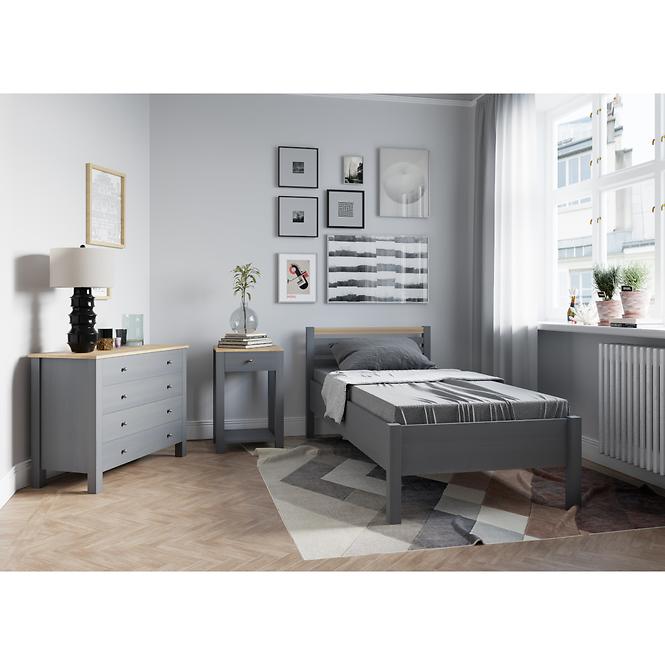 Schrank II Oskar 90x180x53 Grau