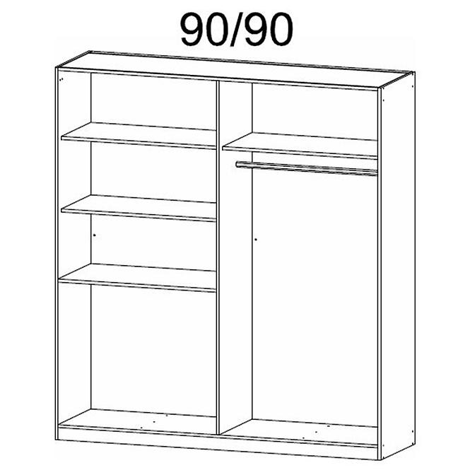 Schrank Harburg Weiß/Wotan