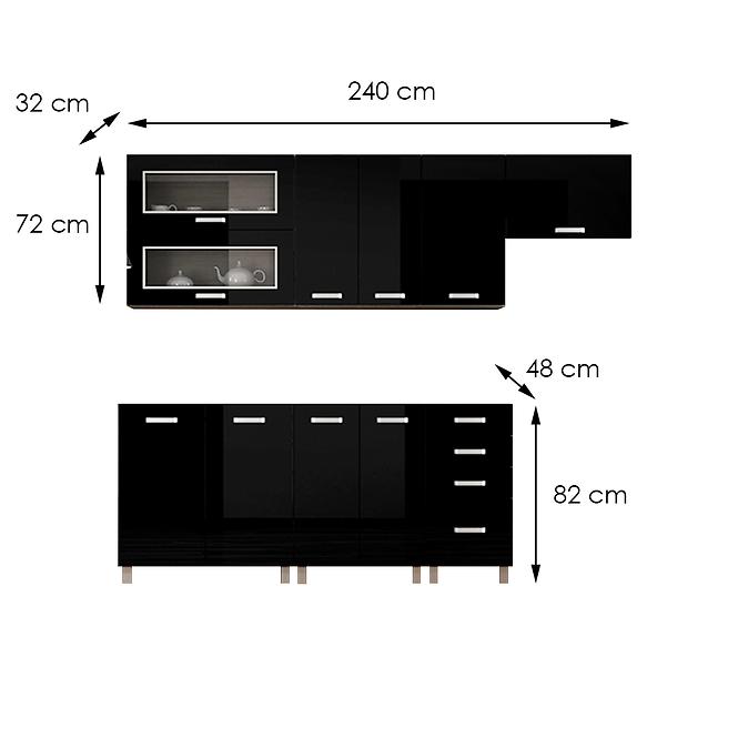 Kuchenziele Lucjan 240 Schwarz Bb