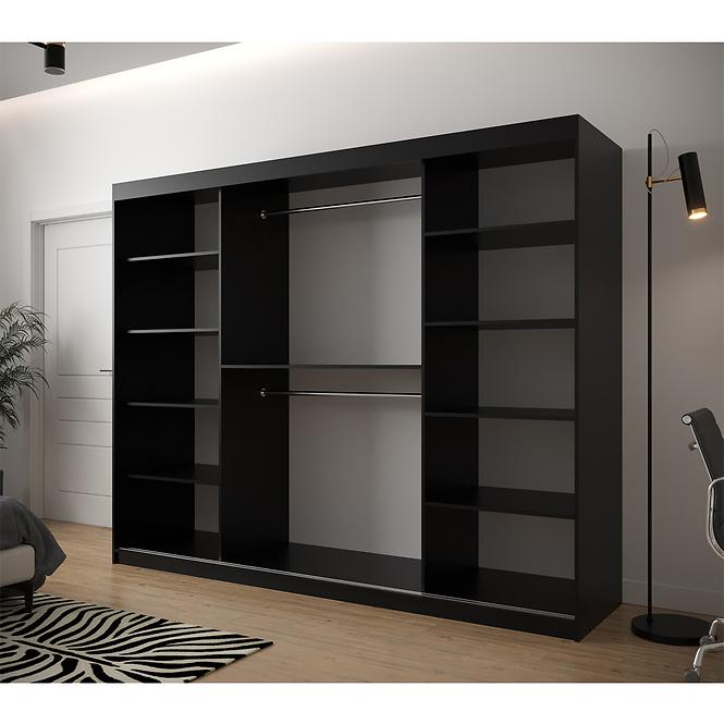 Schrank Jodelka 1 250 Schwarz/Eiche Artisan/Schwarz