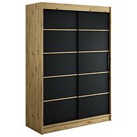 Schrank Halifax V1 150 eiche Artisan/schwarz