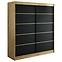 Schrank Halifax V1 200 eiche Artisan/schwarz