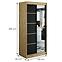 Schrank Halifax V2 100 eiche Artisan/schwarz/Spiegel,5