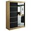 Schrank Halifax V2 150 eiche Artisan/schwarz/Spiegel