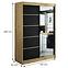 Schrank Halifax V2 150 eiche Artisan/schwarz/Spiegel,5