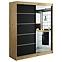 Schrank Halifax V2 180 eiche Artisan/schwarz/Spiegel