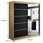 Schrank Halifax V2 200 eiche Artisan/schwarz/Spiegel,5