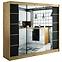 Schrank Halifax V4 250 eiche Artisan/schwarz/Spiegel