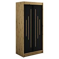 Schrank Halifax Y 100 eiche Artisan/schwarz