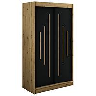 Schrank Halifax Y 120 eiche Artisan/schwarz