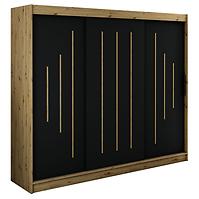 Schrank Halifax Y 250 eiche Artisan/schwarz