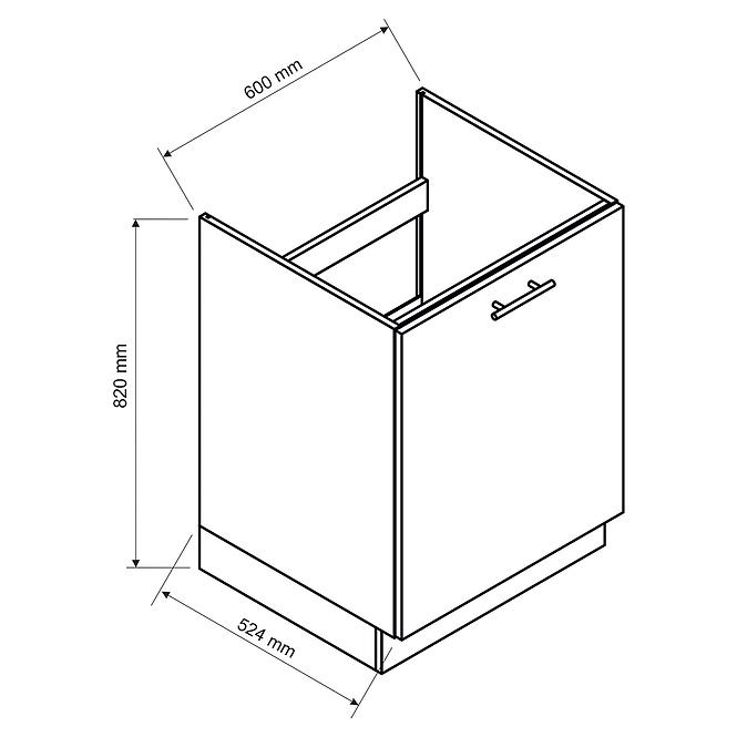 Küchenschrank Max D60zl Pl Grau