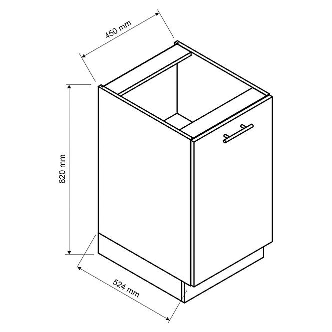 Küchenschrank Max D45 Pl Grau