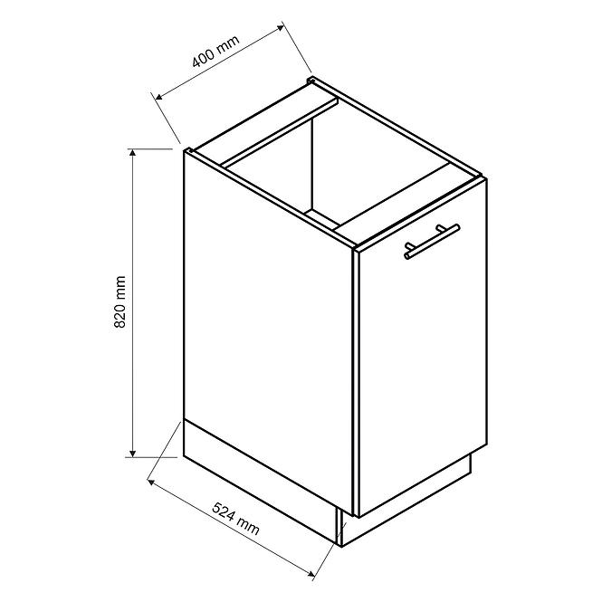 Küchenschrank Max D40 Pl Grau