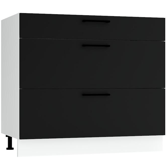 Küchenschrank Max D90pc S/3 Schwarz