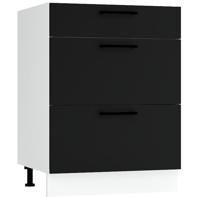 Küchenschrank Max D60s/3 Schwarz