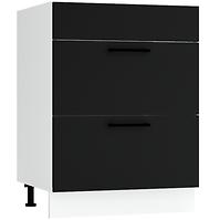 Küchenschrank Max D60pc S/2 Zasl Schwarz