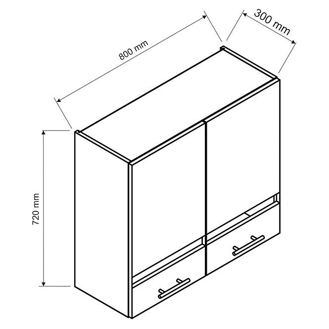 Küchenschrank Max Ws80 Grau