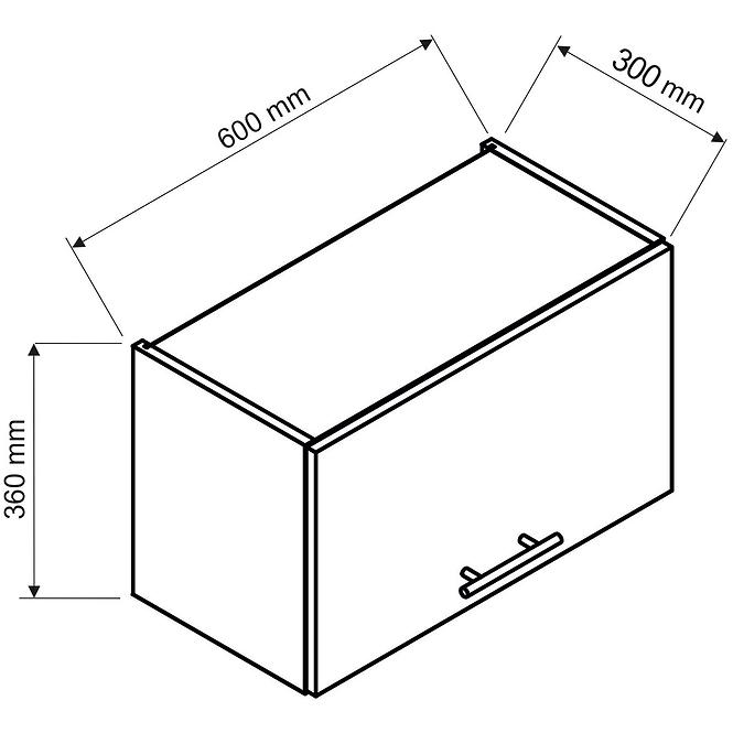 Küchenschrank Max W60okgr Grau