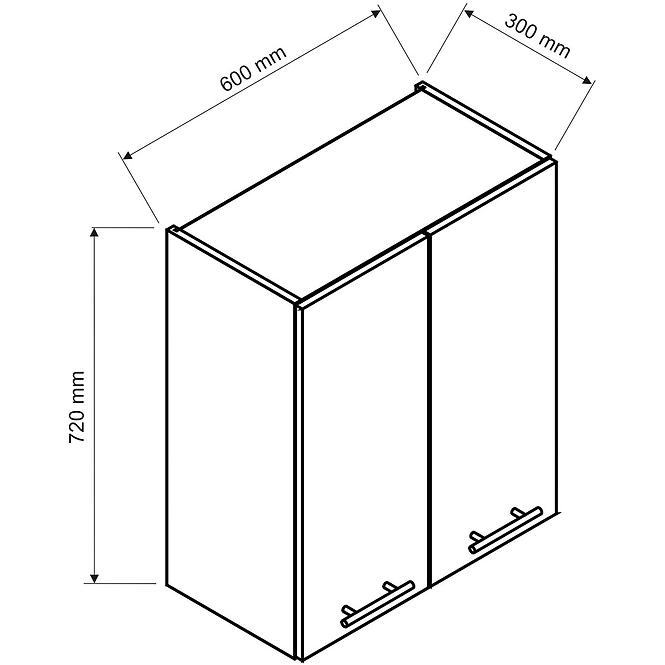 Küchenschrank Max W60 Grau