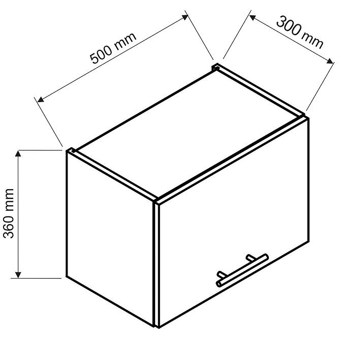 Küchenschrank Max W50okgr Grau