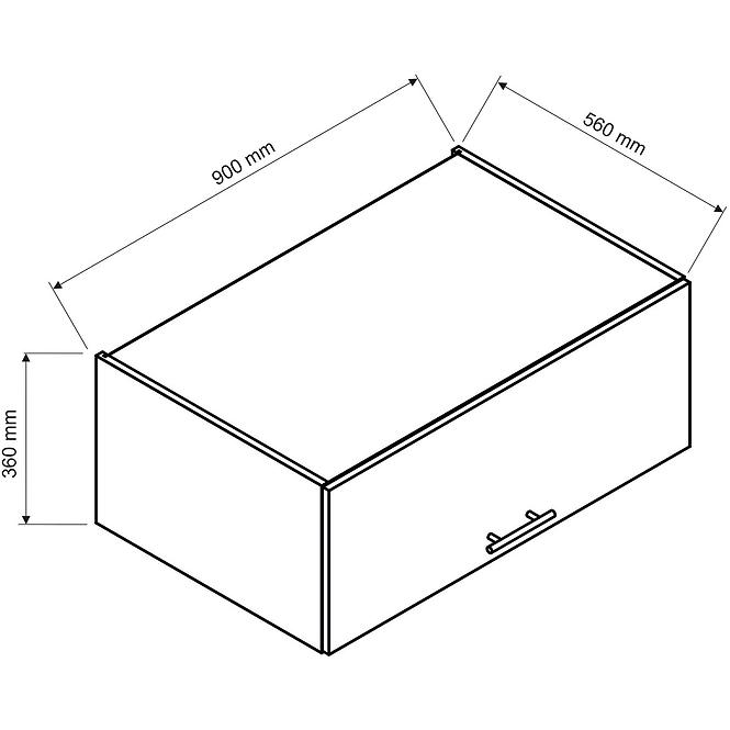 Küchenschrank Max W90okgr/560 Flaschengrün