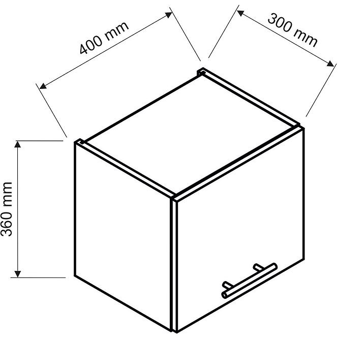 Küchenschrank Max W40okgr Weiß