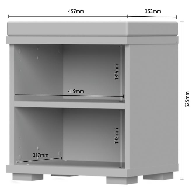 Schuhschrank Piano K1 weiß glänzend