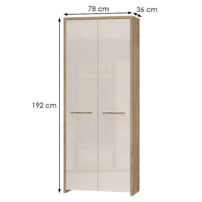 Schrank 2D Gala V2 pacific walnut/beige