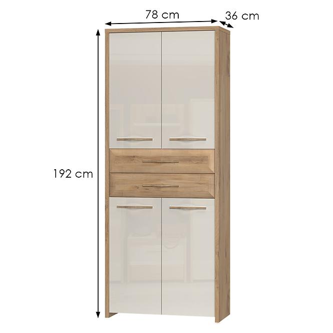 Schrank 4D2S Gala V42 pacific walnut/beige