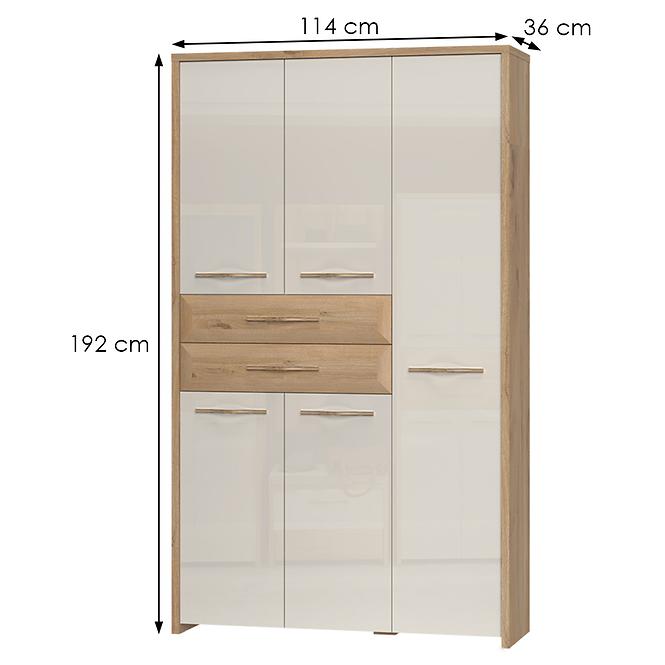 Schrank 5D2S Gala V52 pacific walnut/beige