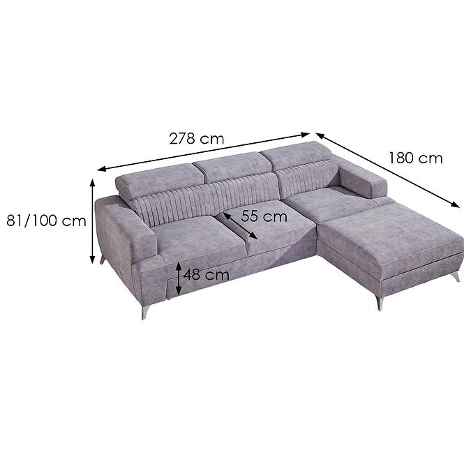 Ecksofa Primo P Zoya 10 Sz