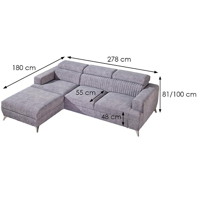 Ecksofa Primo L Zoya 10 Sz