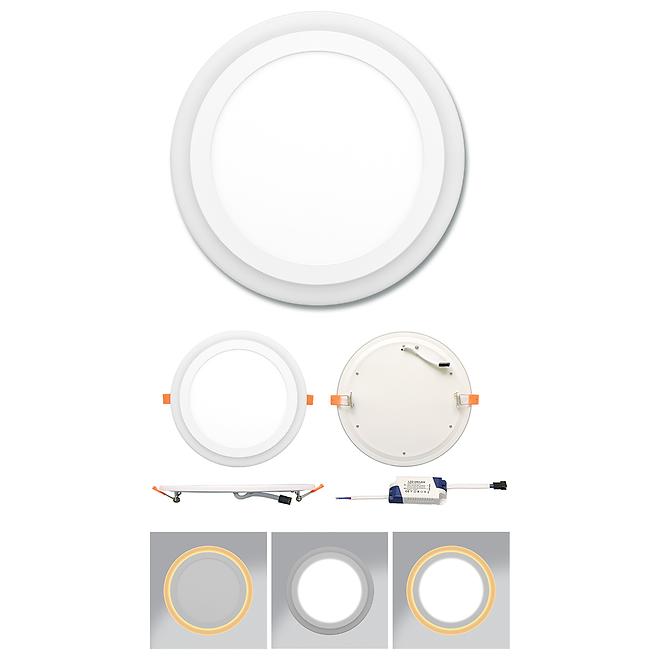 LED Einbauleuchte DUO rund 6+3W 400 lm