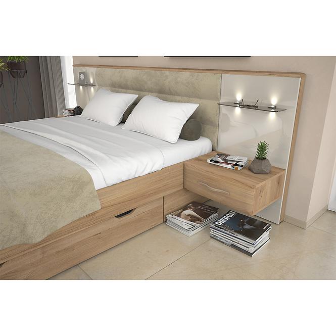 Bett Gala kr160-gl pacific walnut/beige