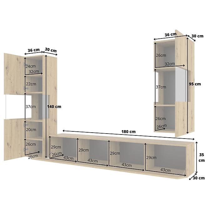 Wohnwand groß Ava 10 artisan