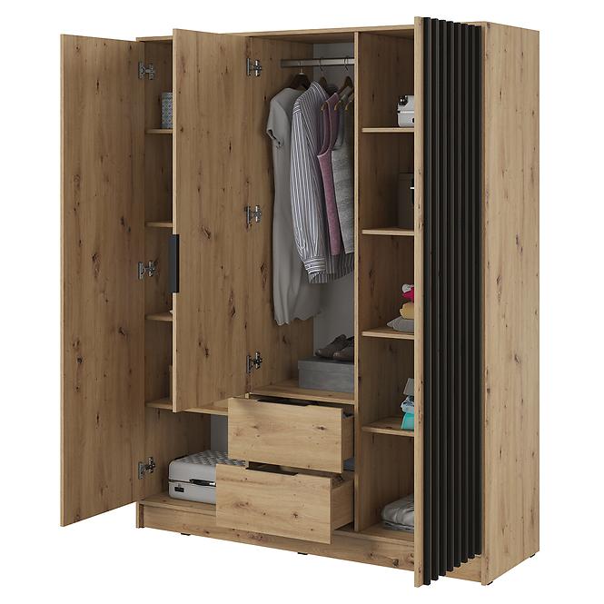 Schrank Nelly 3d spiegel artisan/schwarz