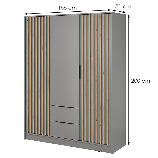 Schrank Nelly 3d grau/artisan