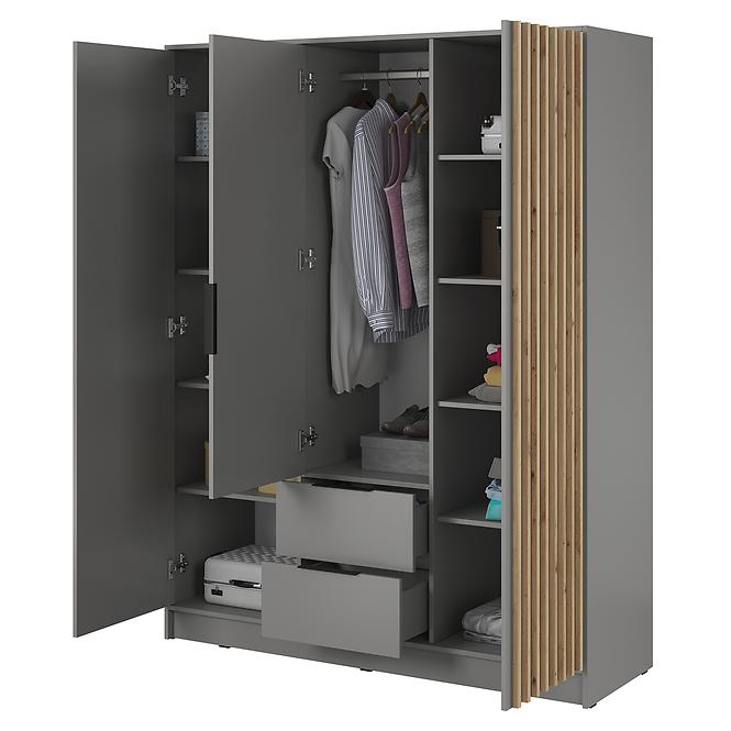 Schrank Nelly 3d grau/artisan